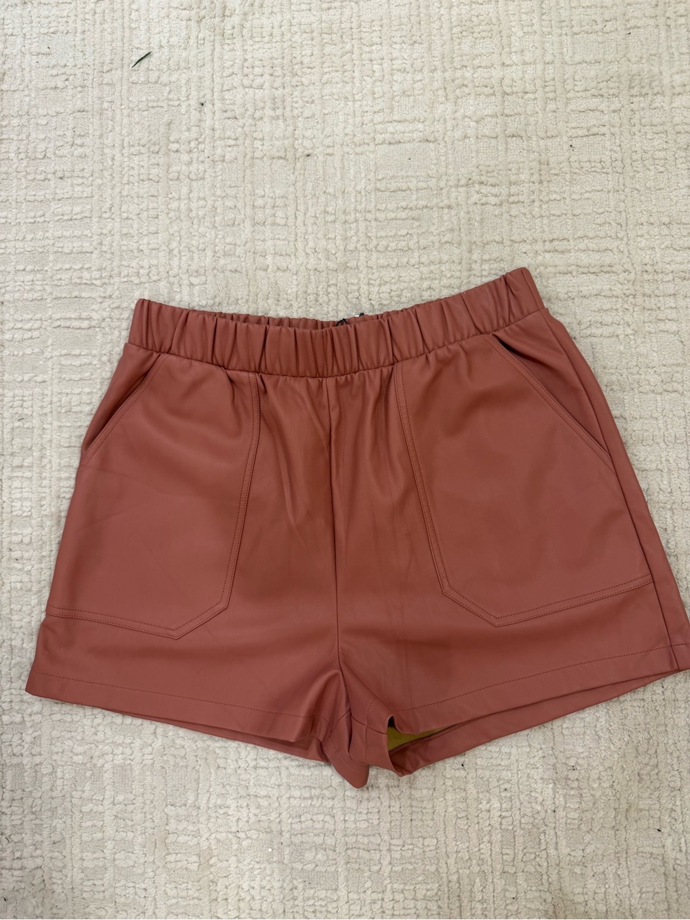 Steve Madden Faux Leather Shorts Size Large NWT